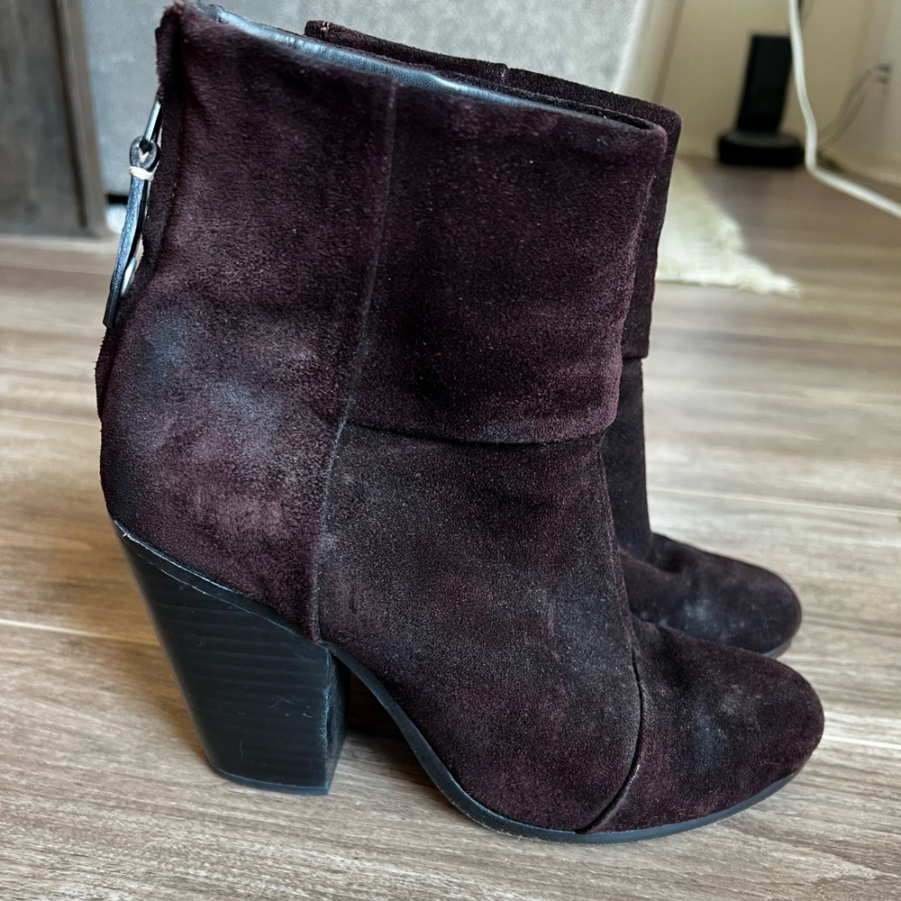 Rag & Bone Newbury rich brown suede bootie size 36=6 in fair condition - Picture 8 of 16